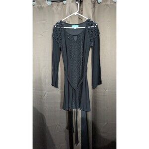 Alna Be Dress Long Sleeve Top Lined Black Lace Whimsygoth Fairygoth Witchy